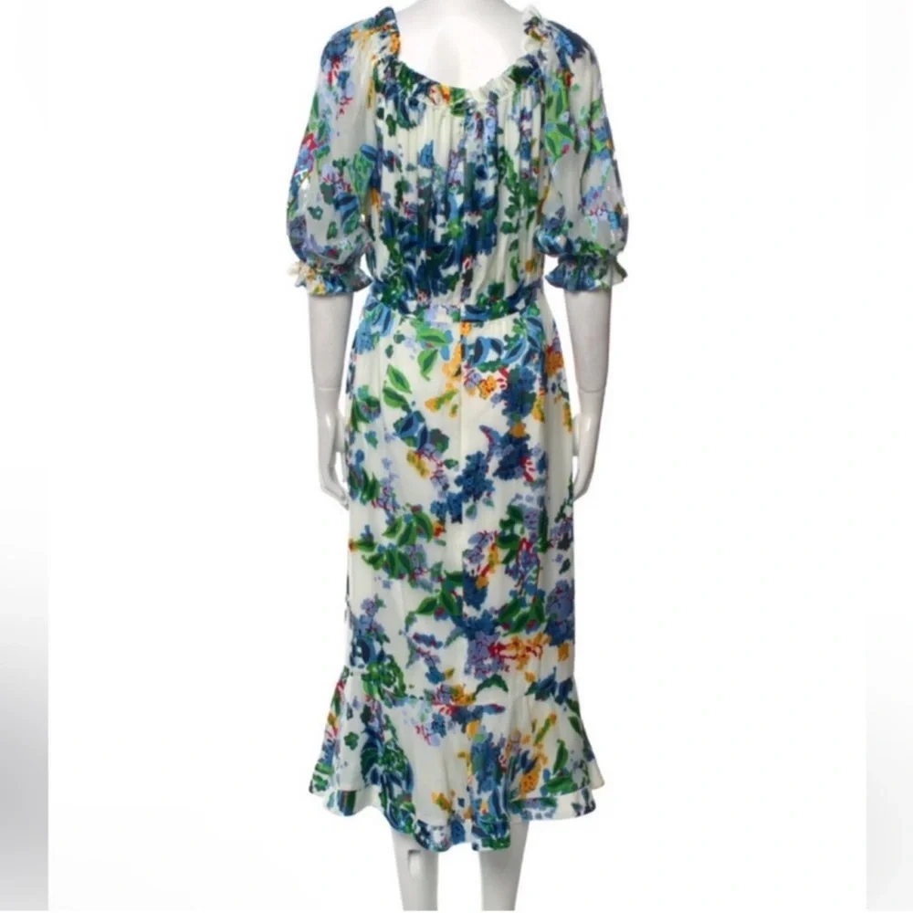 Saloni Olivia Silk Blend Floral Mini Dress NWT